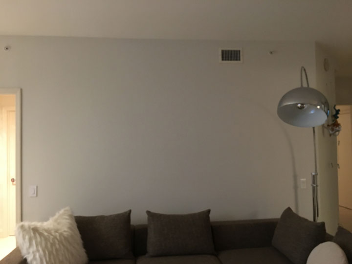 Custom wall design for Florida house - hand embellished giclees glued on a drywall